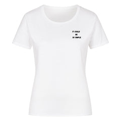 Klassisches Damen-T-Shirt aus Bio-Baumwolle mit Aufdruck "It could be so simple".