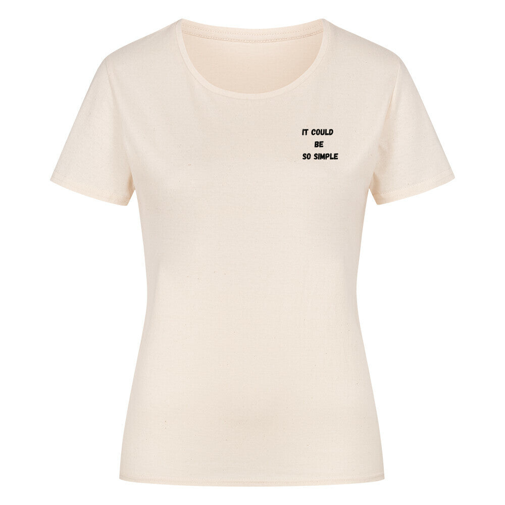 Klassisches Damen-T-Shirt aus Bio-Baumwolle mit Aufschrift 