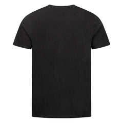 Frisbee unisex shirt in black, 100% organic cotton, back view.