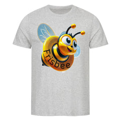 Unisex grey shirt featuring a Frisbee bee graphic design.
