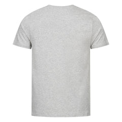 Gray unisex shirt made from 100% organic cotton with ribbed neckline.