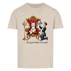 Unisex T-Shirt "Katzen haben Personal", klassische Passform, 100% Baumwolle.