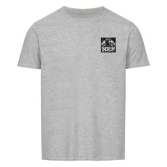 Berlin Shirt Unisex in heather grey with printed graphic; classic fit, 100% cotton.