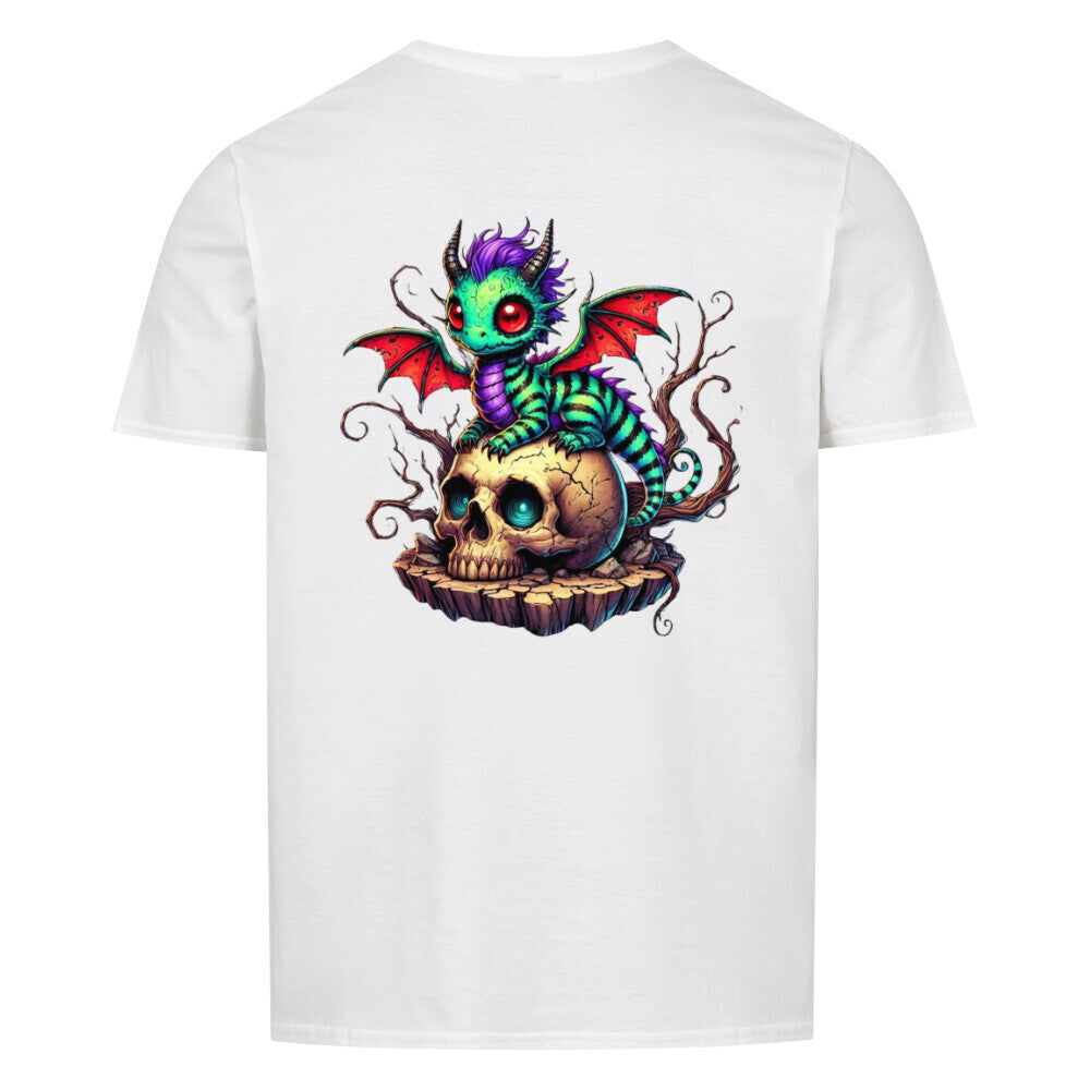 Drache Unisex T-Shirt mit fantasievollem Drachenmotiv, 100% Baumwolle, normaler Passform.