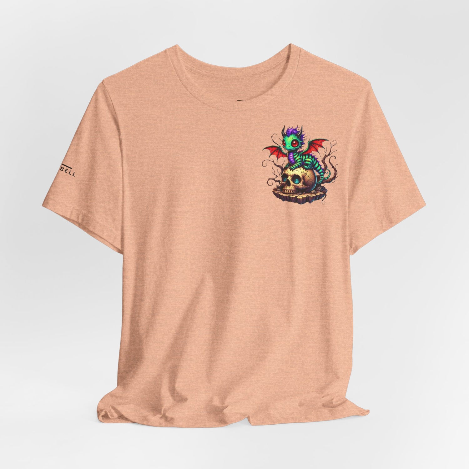 Drache auf Totenschädel Unisex Jersey TShirt