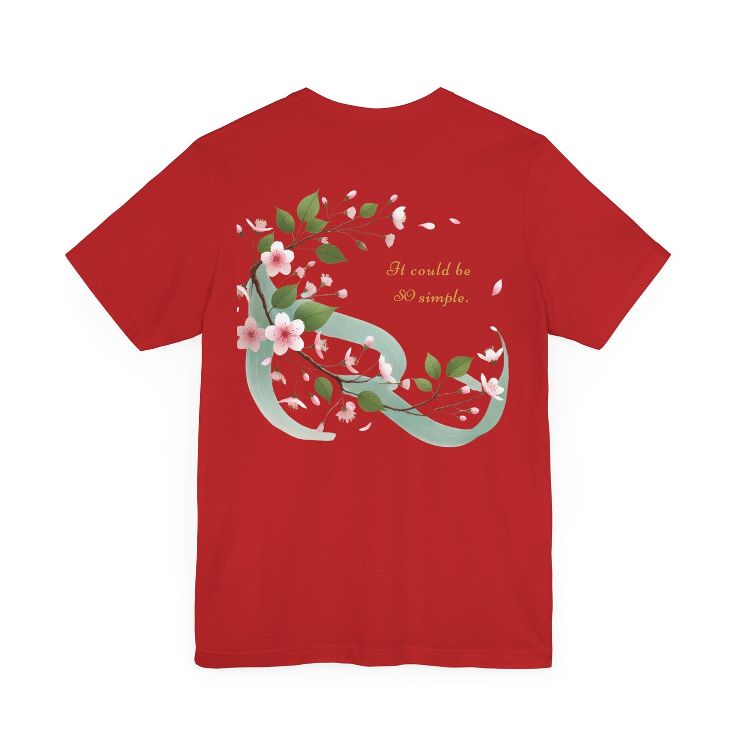 Unisex T-Shirt mit Kirschblüten-Design – Nachhaltig & Elegant