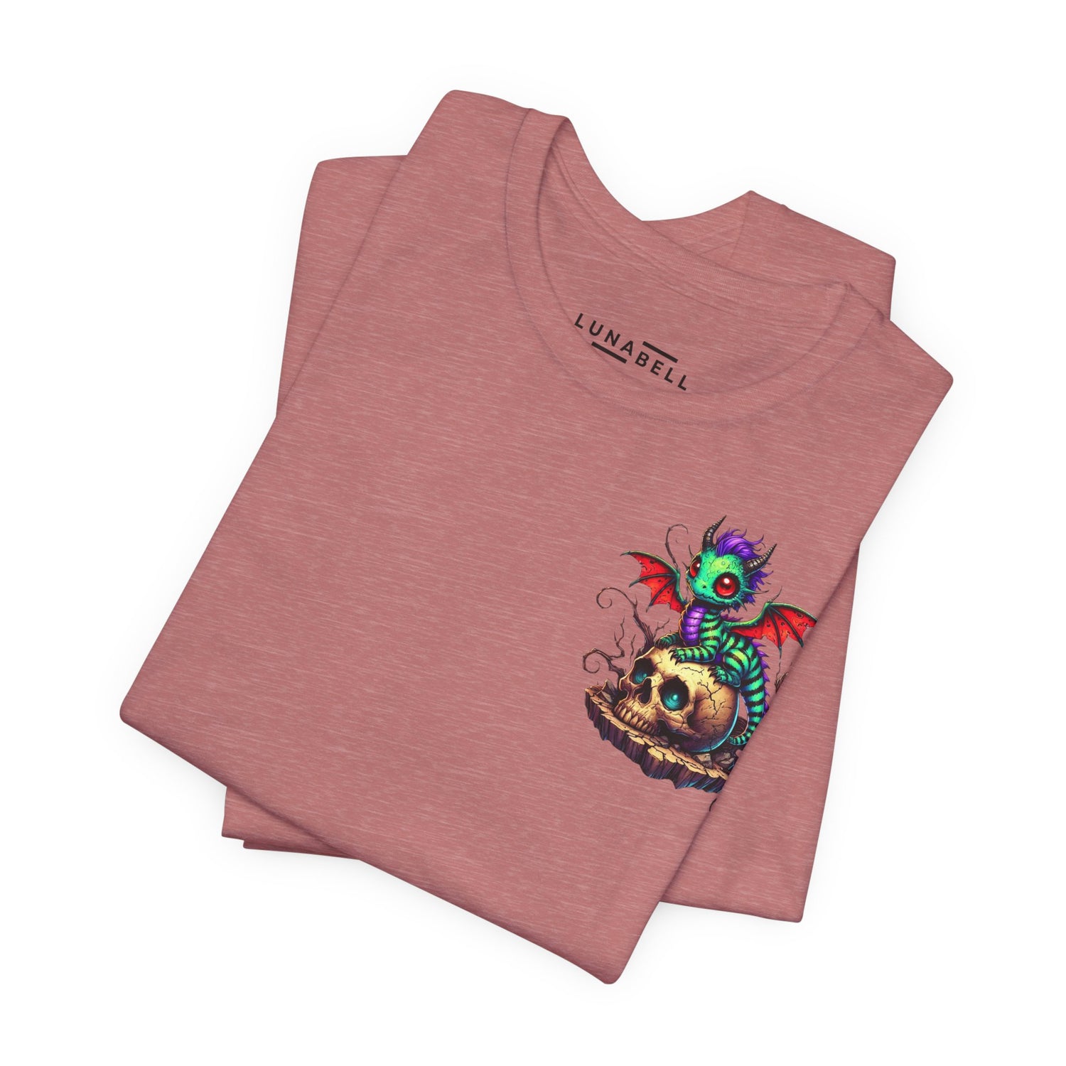 Drache auf Totenschädel Unisex Jersey TShirt