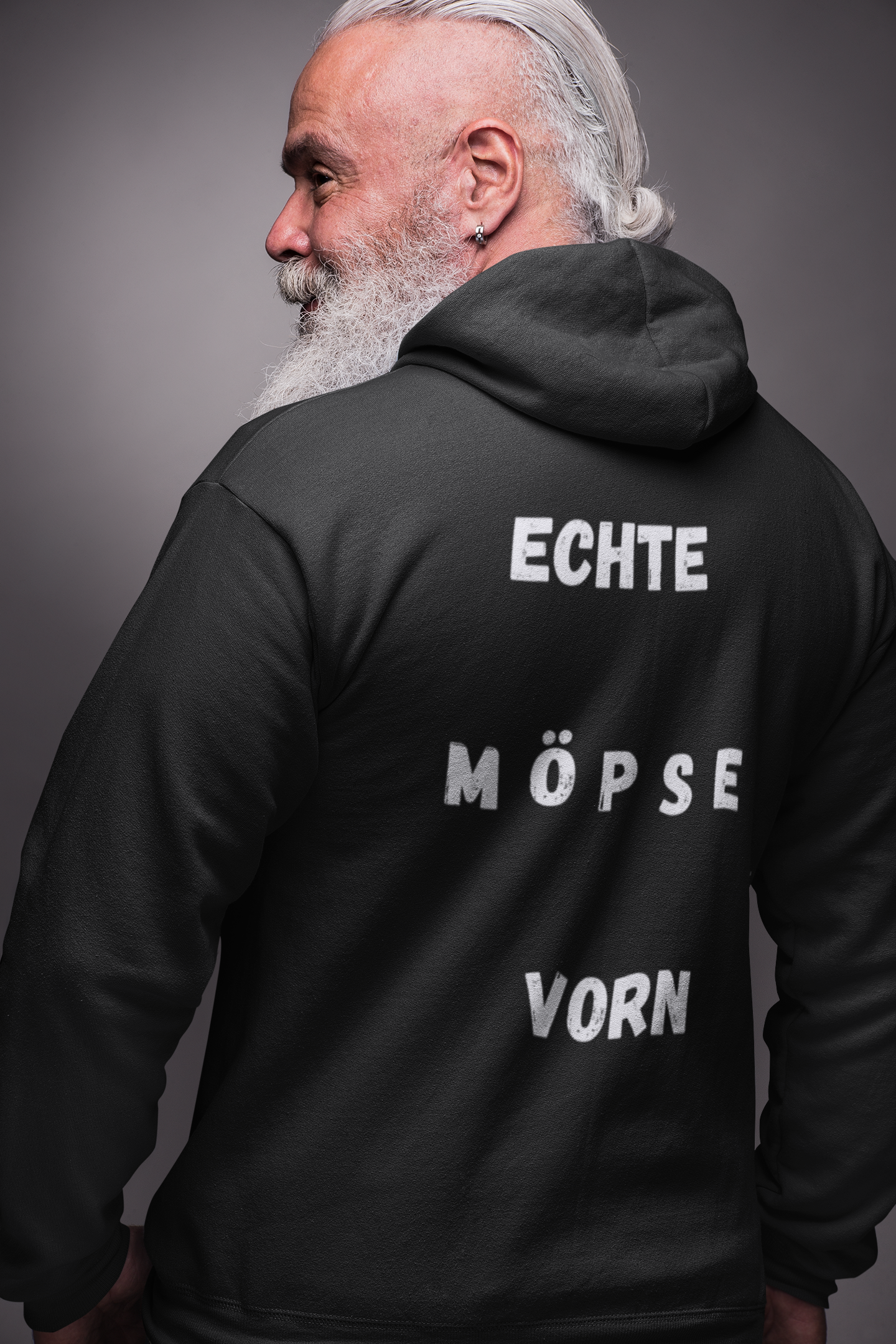 Echte Möpse vorn Reisverschluss  Hoodie bis 5 XL