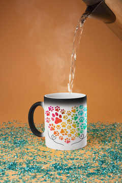 Zaubertasse Keramik mit Farbwechselmotiv bei heißem Getränk, 300 ml.